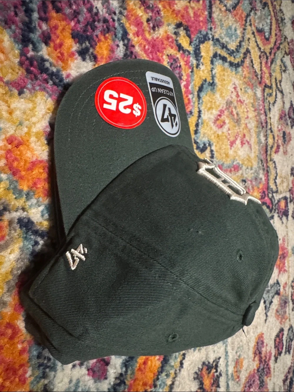 47 Clean Up Detroit Tigers Hat in Dark Green with White Logo
